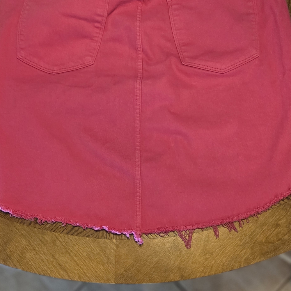 Judy Blue 3x Pink Frayed Hem Skirt - Picture 2 of 2
